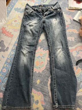Angels Jeans Washed Black Flare Jeans
